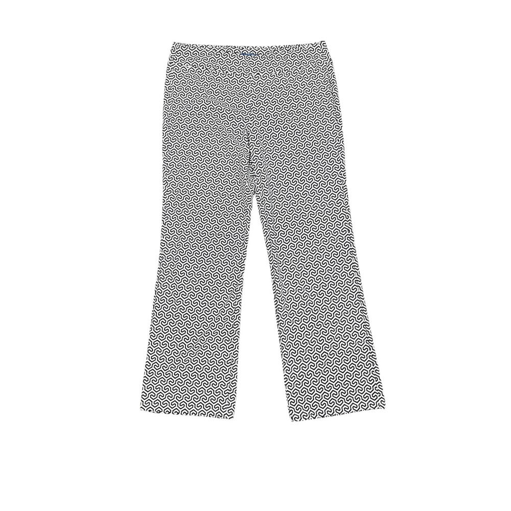 J. McLaughlin Navy & White Honeycomb Pull-On Pants Womens Size XL